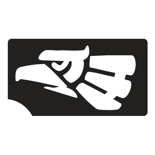 Art Factory | Glitter Tattoo Stencil - (150) Mexican Eagle - 5 Pack - #108