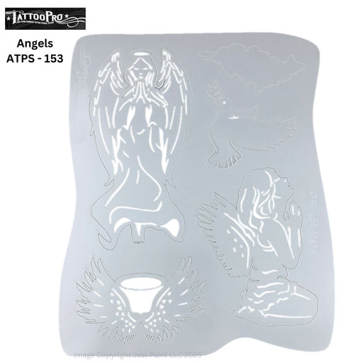 Tattoo Pro 153 | Air Brush Body Painting Stencil - Angels