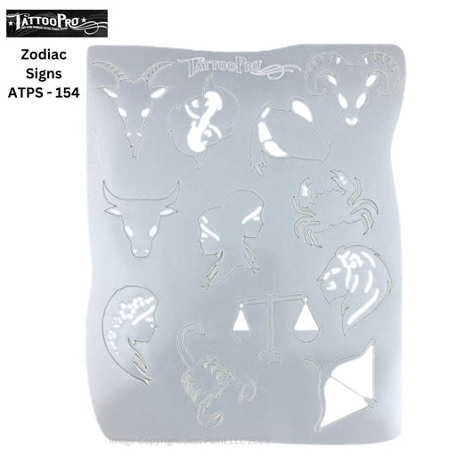 Tattoo Pro 154 - Body Painting Stencil - Zodiac Signs