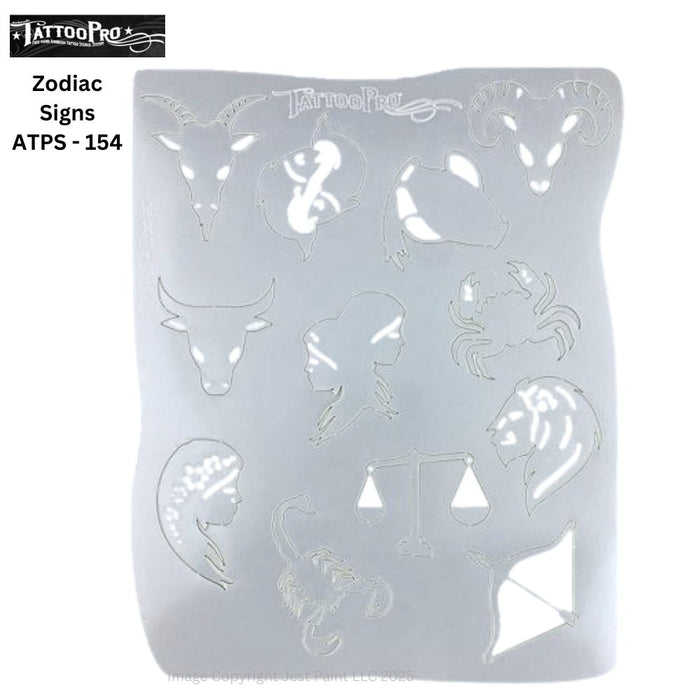 Tattoo Pro 154 - Body Painting Stencil - Zodiac Signs