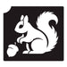 Art Factory | Glitter Tattoo Stencil - (154) Squirrel with Nut - 5 Pack - #149