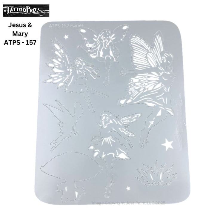 Tattoo Pro 157 | Air Brush Body Painting Stencil - Fairies