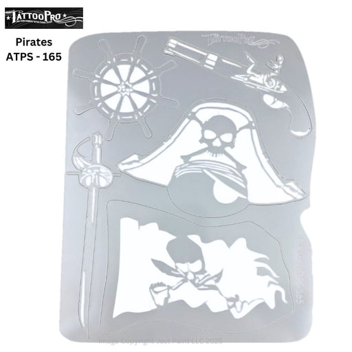 Tattoo Pro | Air Brush Body Painting Stencil - PIRATES