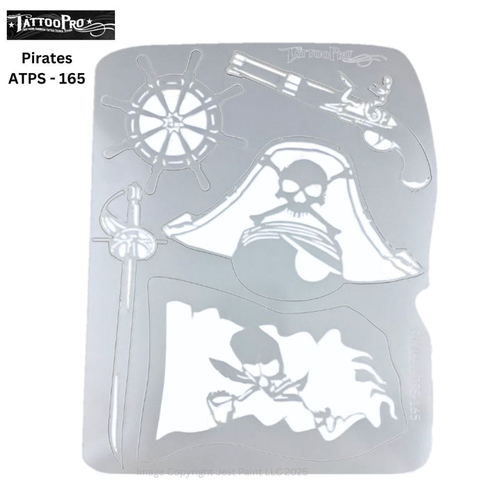 Tattoo Pro | Air Brush Body Painting Stencil - PIRATES