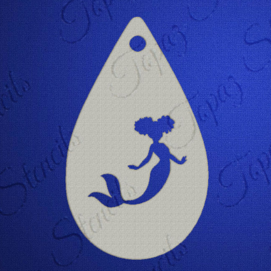 Topaz Stencils | Face Painting Stencil - Mermaid - Lettie (01697)