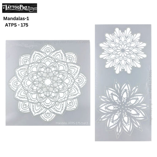 Tattoo Pro 175 - Body Painting Stencil - Mandalas 1