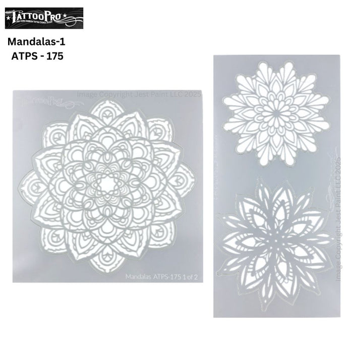Tattoo Pro 175 - Body Painting Stencil - Mandalas 1