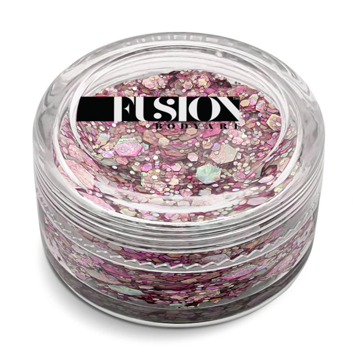 Fusion Body Art | Glitter Creams - PINK DELIGHT 10mL (UV Reactive)