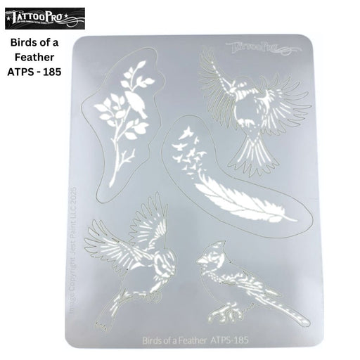Tattoo Pro 185 | Air Brush Body Painting Stencil - Birds of a Feather