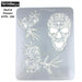 Tattoo Pro | Air Brush Body Painting Stencil - SKULL AND FLOWERS 194