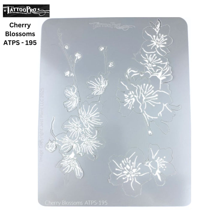 Tattoo Pro | Air Brush Body Painting Stencil - Cherry Blossoms 195