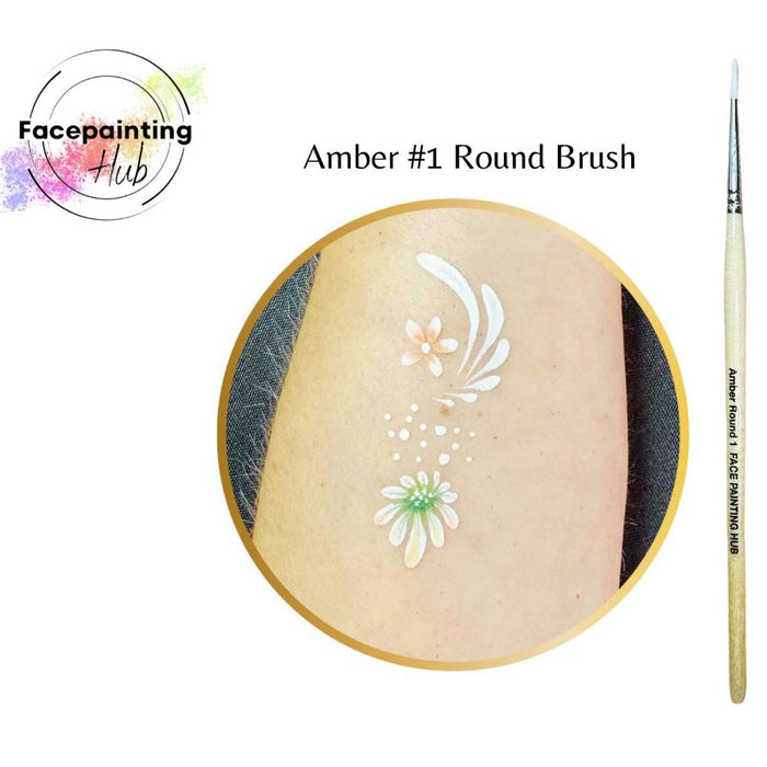 Face Painting Hub  | Face Painting Brush - Amber Round #1