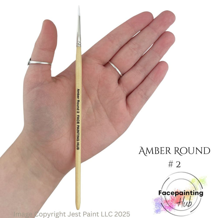Face Painting Hub  | Face Painting Brush - Amber Round #2