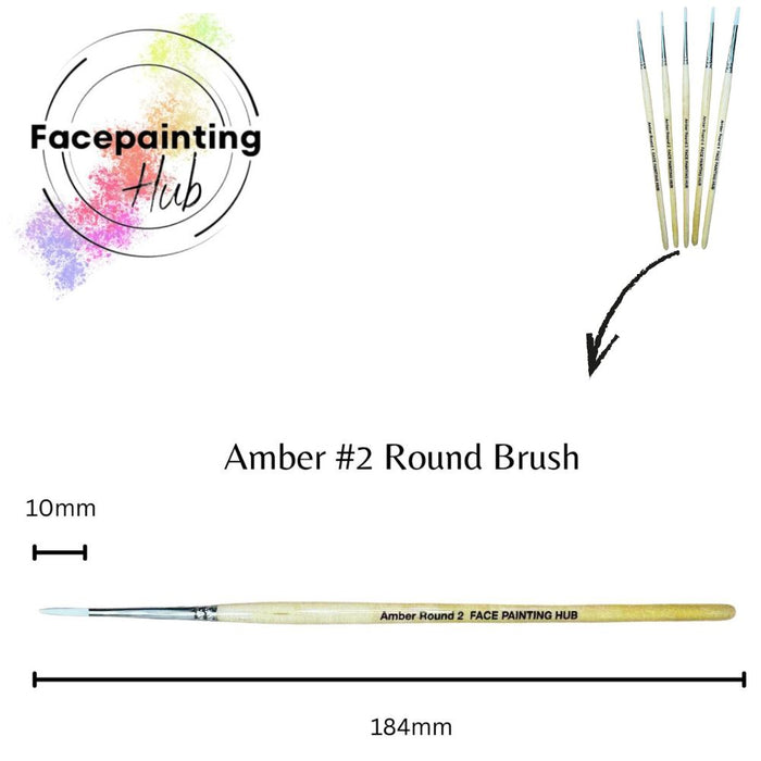 Face Painting Hub  | Face Painting Brush - Amber Round #2