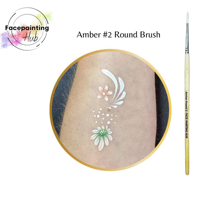 Face Painting Hub  | Face Painting Brush - Amber Round #2