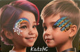 Fun Faces KatzNC | Face Painting Practice Board - Girl and Boy 3/4 Facing (Girl on the Left) (SVGB1)