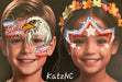 Fun Faces KatzNC | Face Painting Practice Board - Boy and Girl Front Facing  (BG1)