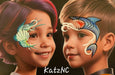 Fun Faces KatzNC | Face Painting Practice Board - Girl and Boy 3/4 Facing (Girl on the Left) (SVGB1)