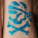 Art Factory | Glitter Tattoo Stencil - (513) Pirate Skull w/ Cross Bones - 5 Pack - #191