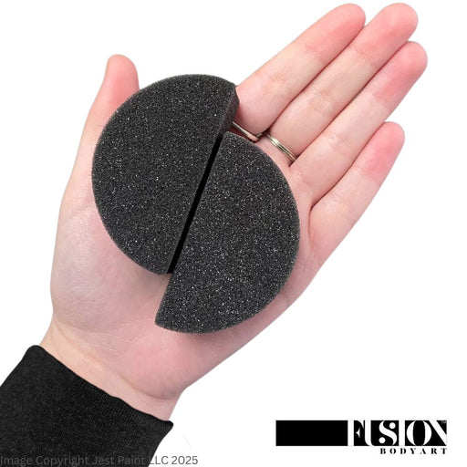 Fusion Body Art | Half Round Sponges (pack of 2) -  CHARCOAL BLACK
