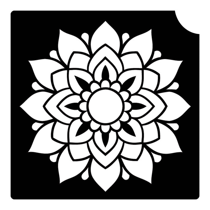 Art Factory | Glitter Tattoo Stencil - (309) Mandala - 5 Pack - #161