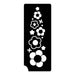 Art Factory | Glitter Tattoo Stencil - (334) Flower Splash - 5 Pack - #70