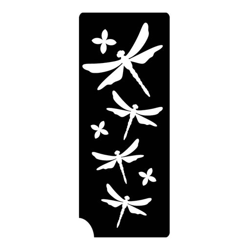 Art Factory | Glitter Tattoo Stencil - (336) Dragon Fly Splash - 5 Pack - #26