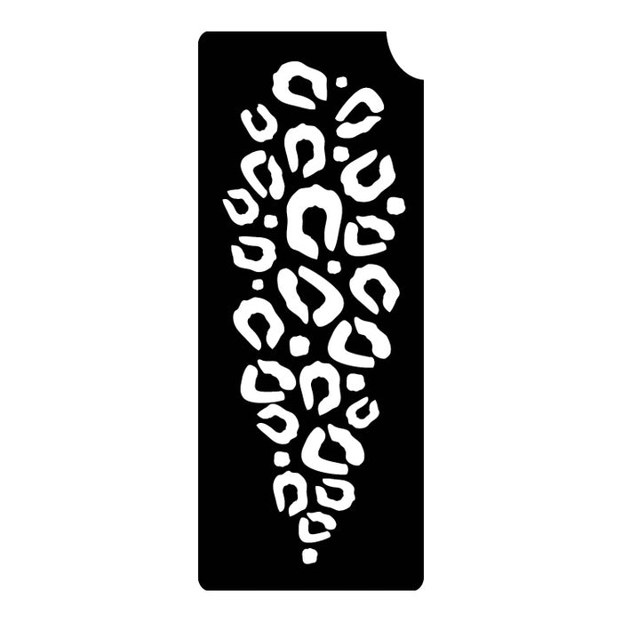 Art Factory | Glitter Tattoo Stencil - (337) Cheetah Print Splash - 5 Pack - #59
