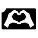 Art Factory | Glitter Tattoo Stencil - (356) Heart Hands- 5 Pack - #163