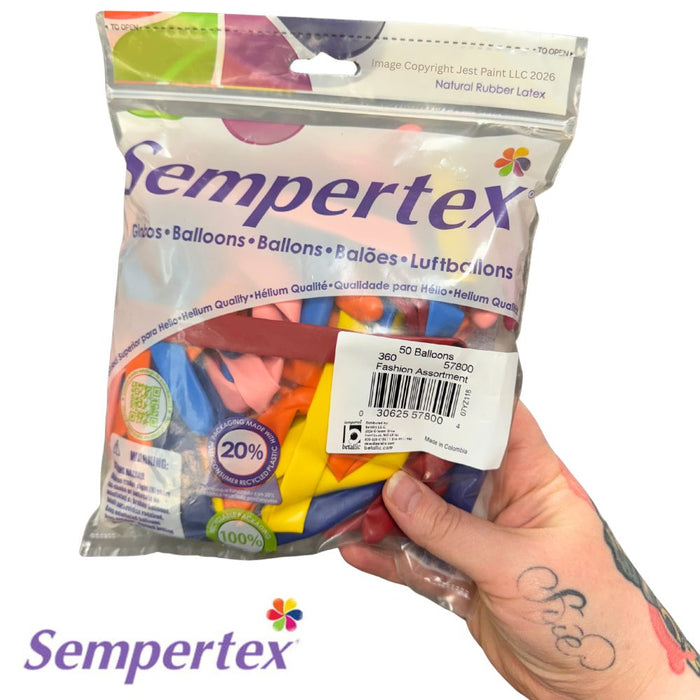 Sempertex Batallatex | Latex Twisting Balloons - 360S FASHION Assortment - 50ct  (57800)