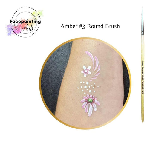Face Painting Hub  | Face Painting Brush - Amber Round #3