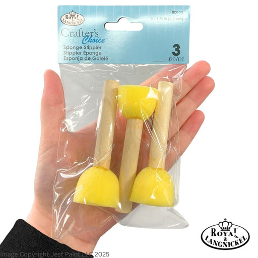 ROYAL | Dotter Face Painting Sponges- Daubers / Stipplers -  YELLOW -3 pieces (RD111)