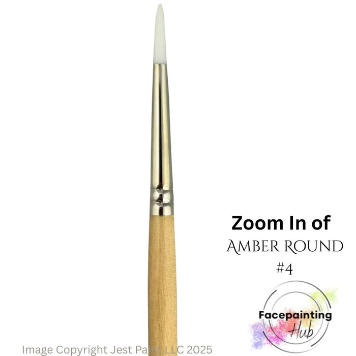 Face Painting Hub  | Face Painting Brush - Amber Round #4