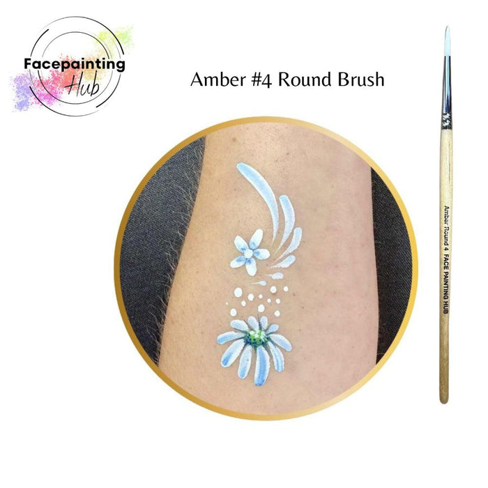 Face Painting Hub  | Face Painting Brush - Amber Round #4