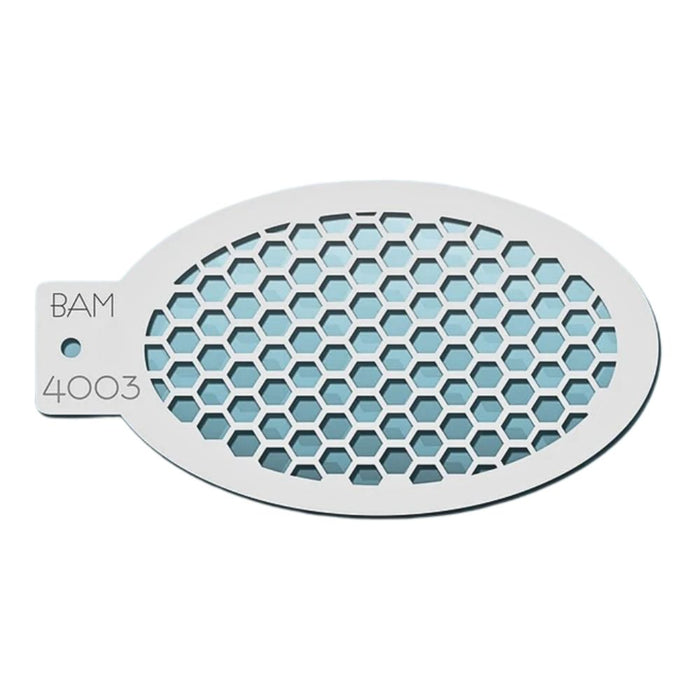 Bad Ass Mini 4003 -Face Painting Stencil - Honey Comb