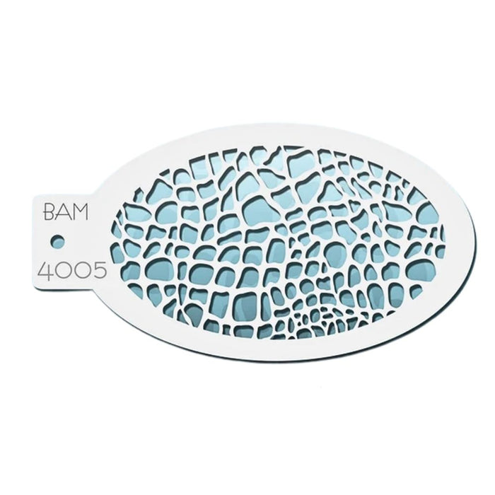 Bad Ass Mini 4005 - Face Painting Stencil - Amphibious Scales