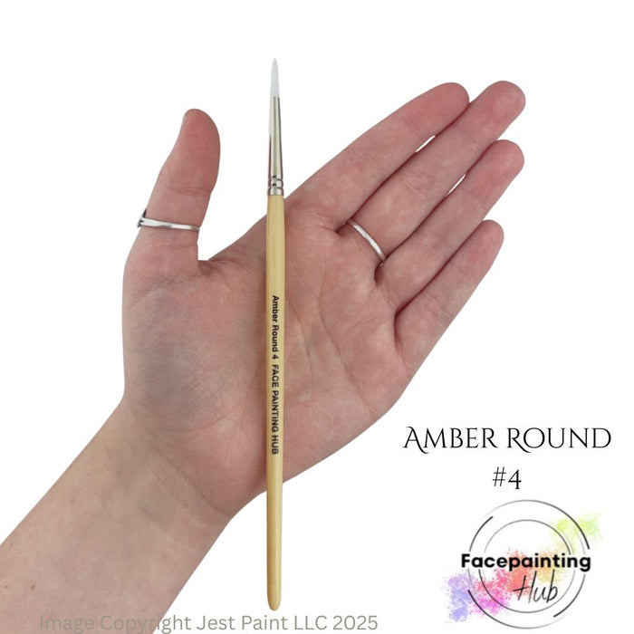 Face Painting Hub  | Face Painting Brush - Amber Round #4