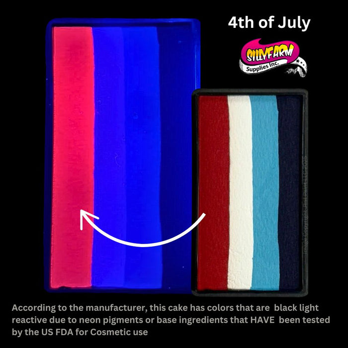 Silly Farm Face Paint | Arty Brush Cake -  4TH OF JULY  28gr    #14