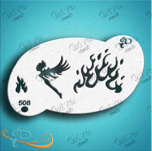 Diva Stencils | Face Painting Stencil | Fire Fairy (508)