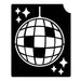Art Factory | Glitter Tattoo Stencil - (515) Disco Ball - 5 Pack - #174
