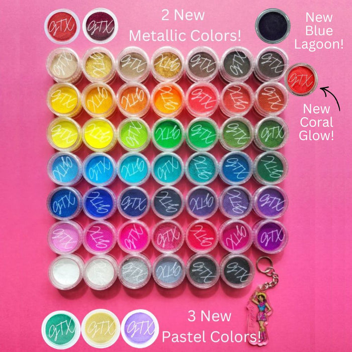 GTX Paint | Crafting Cake Kit - 55 Color SAMPLE PACK - 3gr Each Color (Neon Colors are SFX-Non Cosmetic)
