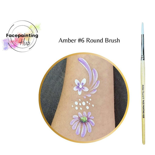 Face Painting Hub  | Face Painting Brush - Amber Round #6