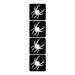 Art Factory | Glitter Tattoo Stencil - (61) Tiny Spiders Strip of 4 - 5 Pack - #80