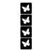 Art Factory | Glitter Tattoo Stencil - (64) Tiny Butterflies Strip of 4 - 5 Pack - #89