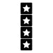 Art Factory | Glitter Tattoo Stencil - (66) Tiny Stars Strip of 4 - 5 Pack - #98