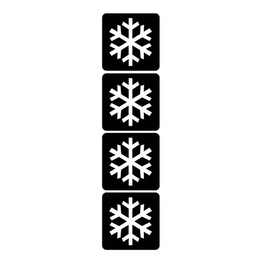 Art Factory | Glitter Tattoo Stencil - (67) Tiny Snowflakes Strip of 4 - 5 Pack - #100