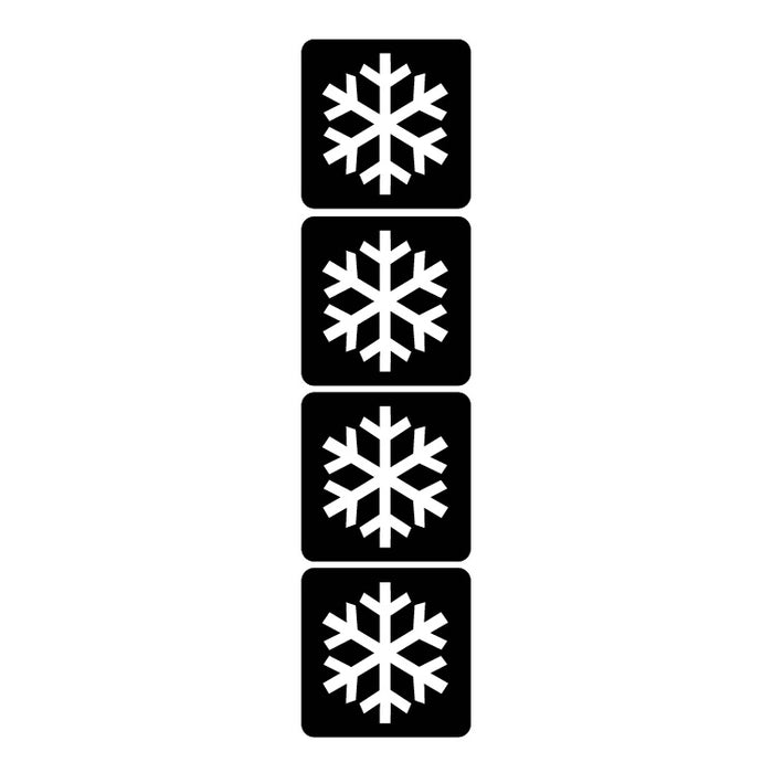 Art Factory | Glitter Tattoo Stencil - (67) Tiny Snowflakes Strip of 4 - 5 Pack - #100
