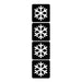 Art Factory | Glitter Tattoo Stencil - (67) Tiny Snowflakes Strip of 4 - 5 Pack - #100
