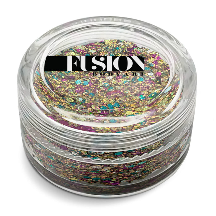 Fusion Body Art | Glitter Creams - MARDI GRAS 10mL (UV Reactive)