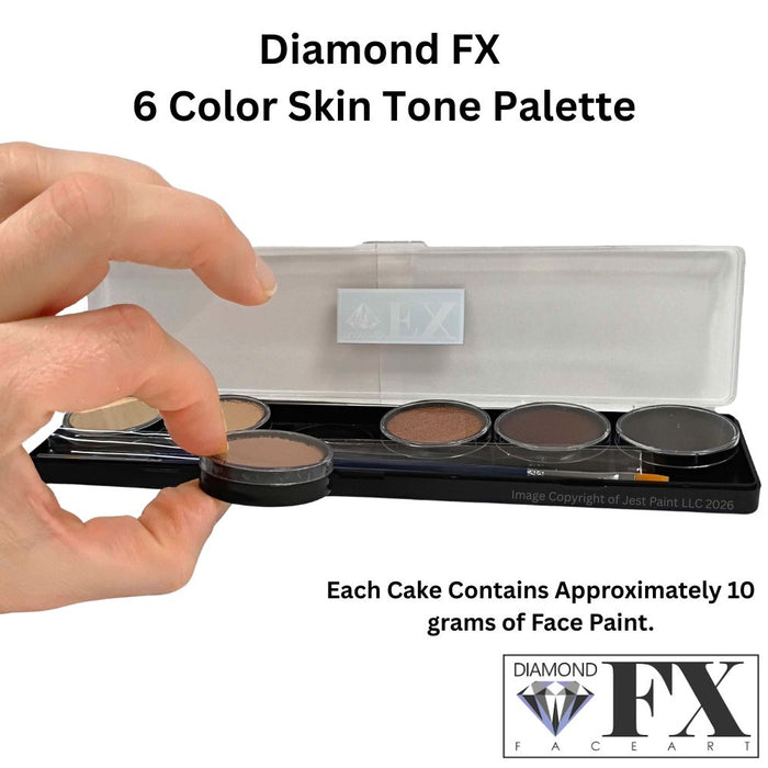 Diamond FX Face Paint -  6 Color Skintones Palette